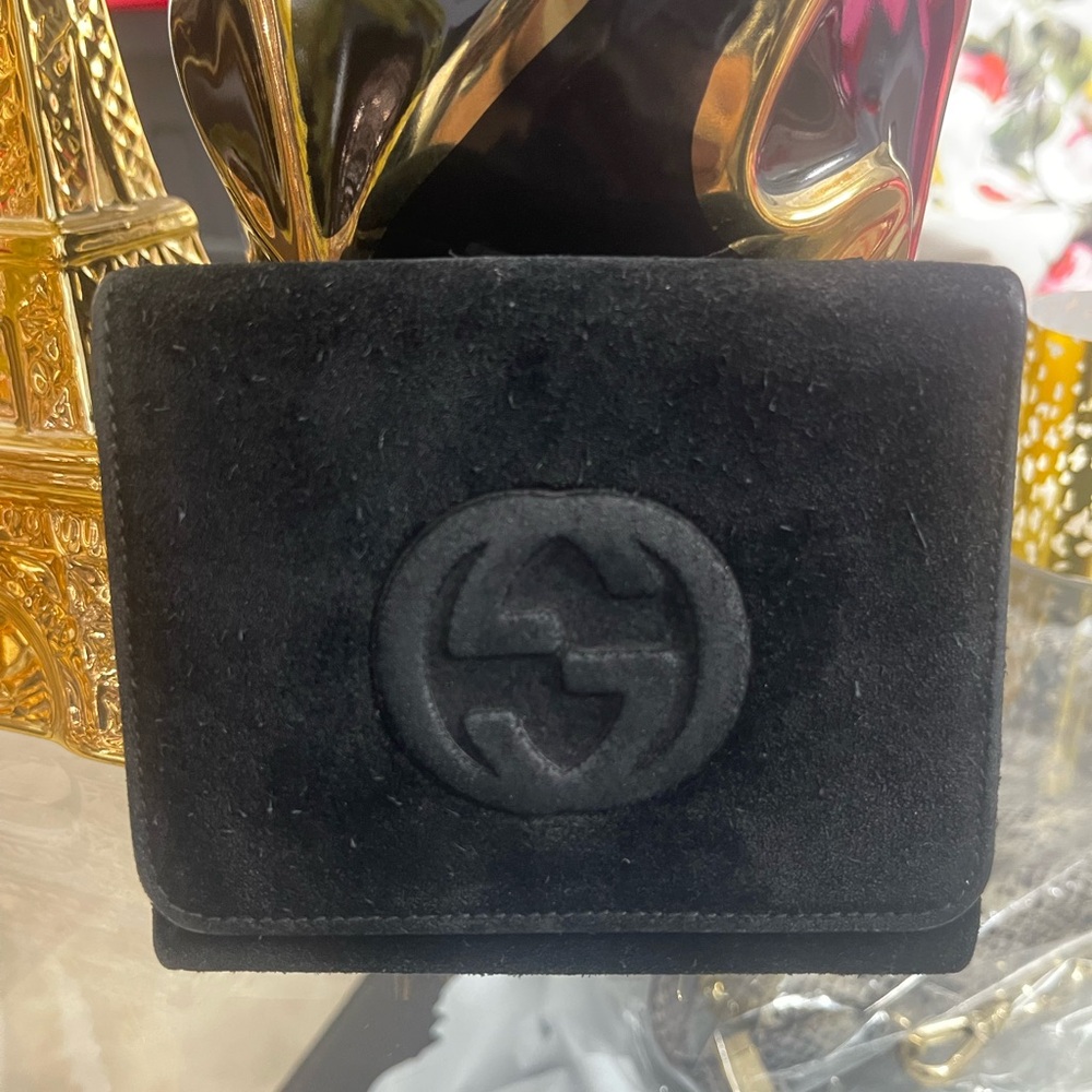 Gucci Black Suede Wallet
